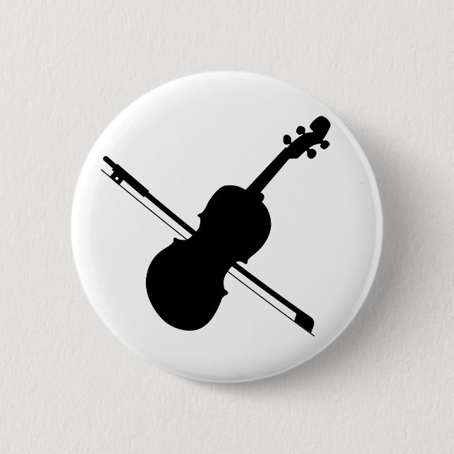 Badge Rond 5 Cm Bouton Violon (Devant)