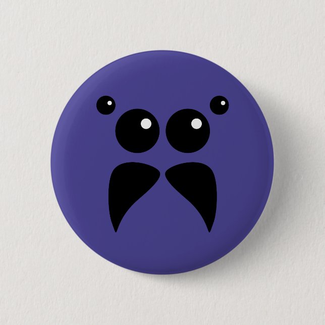 Badge Rond 5 Cm Bouton Visage Araignée (Devant)