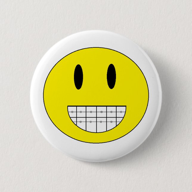 Badge Rond 5 Cm Bouton "Visage Heureux" (Devant)