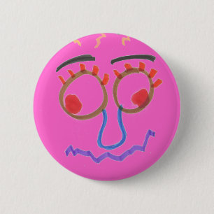 Badge Rond 5 Cm Bouton Visages amusants