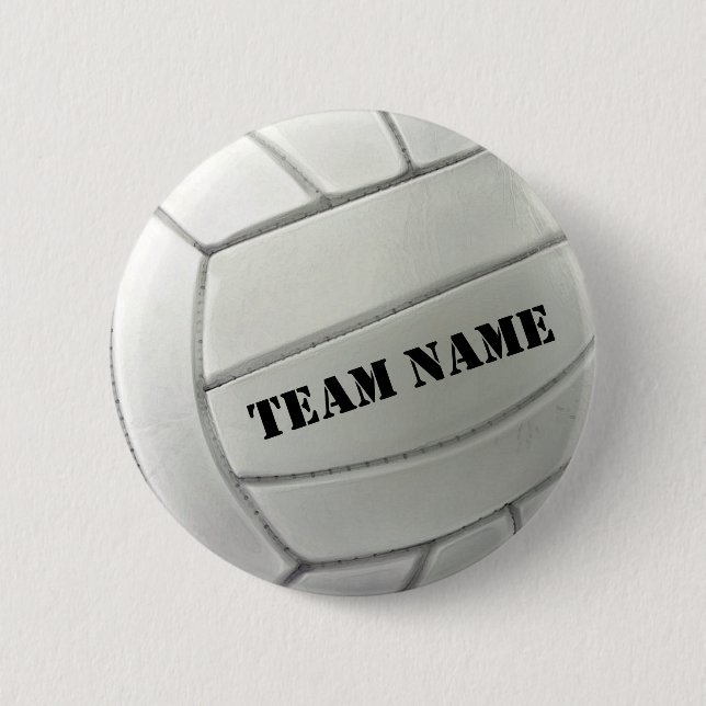 Badge Rond 5 Cm Bouton Volleyball Nom de votre équipe (Devant)