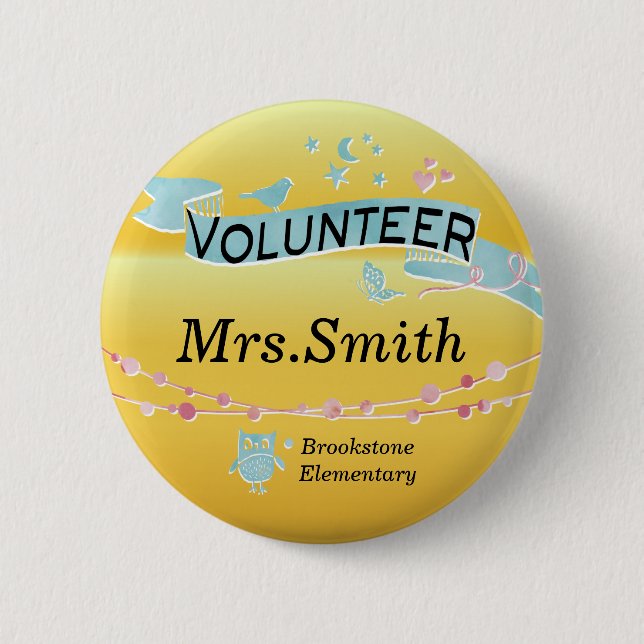 Badge Rond 5 Cm Bouton volontaire de gestion (Devant)