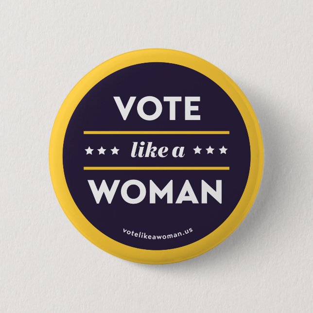 Badge Rond 5 Cm Bouton Voter comme une femme (Devant)
