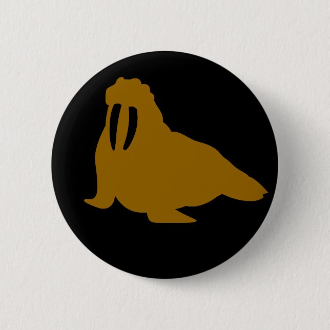 Badge Rond 5 Cm Bouton Walrus (Devant)