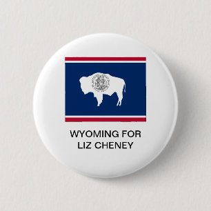 BADGE ROND 5 CM BOUTON WYOMING FOR LIZ CHENEY