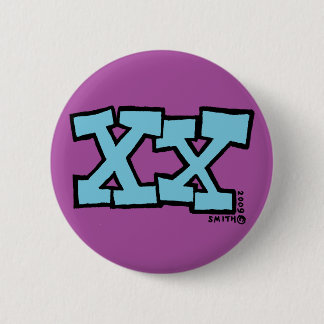 Badge Rond 5 Cm Bouton XX