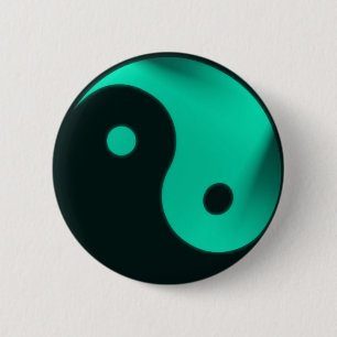 Badge Rond 5 Cm Bouton Yin yang
