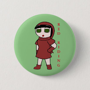 Badge Rond 5 Cm Bouton Zack Dragonblade - Red Riding