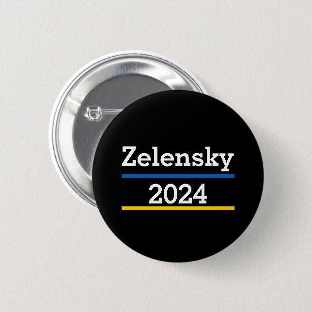 Badge Rond 5 Cm Bouton Zelensky 2024 (Devant & derrière)
