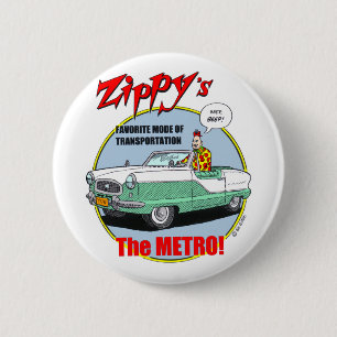 Badge Rond 5 Cm Bouton Zippy de métro