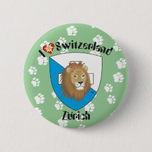 Badge Rond 5 Cm Bouton Zürich Schweiz Suisse