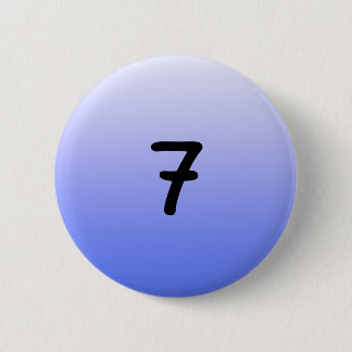 Badge Rond 5 Cm boutonnez autour du nombre bleu sept
