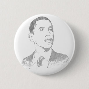 Badge Rond 5 Cm Boutons affligés de Barack Obama