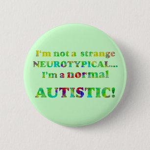 Badge Rond 5 Cm Boutons autistes normaux