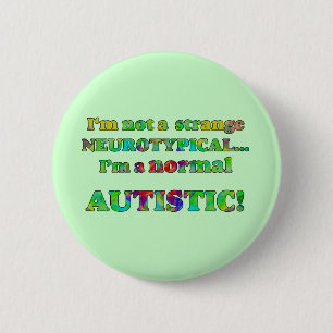 Badge Rond 5 Cm Boutons autistiques normaux