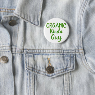 Badge Rond 5 Cm Boutons blancs ronds de Kinda Guy Bio