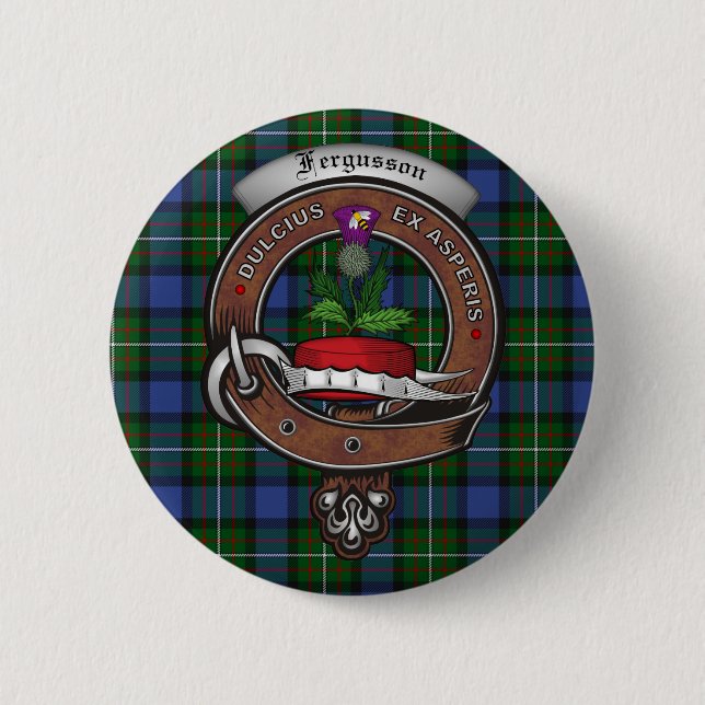 Badge Rond 5 Cm Boutons clan Fergusson (Devant)