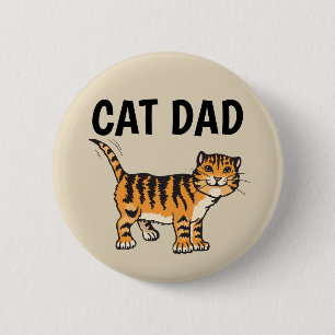 BADGE ROND 5 CM BOUTONS DAD CAT