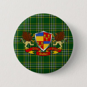 Badge Rond 5 Cm Boutons d'armoiries de Butler Irish Coat