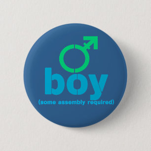 Badge Rond 5 Cm Boutons d'Assemblée de T-Garçon