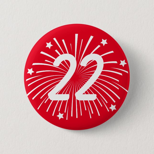 Badge Rond 5 Cm Boutons de célébration de fête d'anniversaire avec (Devant)