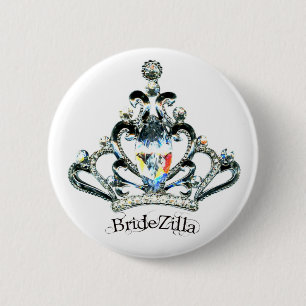 Badge Rond 5 Cm Boutons de diadème de BrideZilla