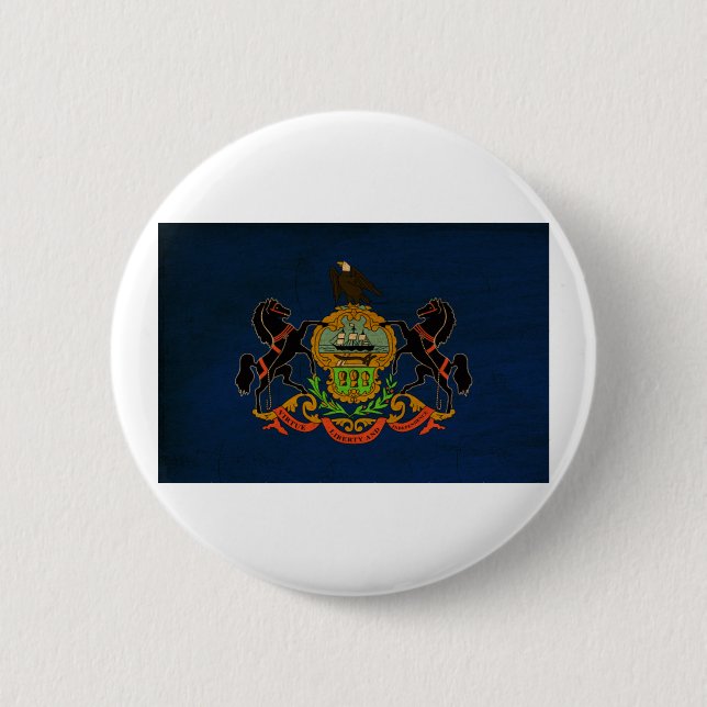 Badge Rond 5 Cm Boutons de drapeau de la Pennsylvanie (Devant)