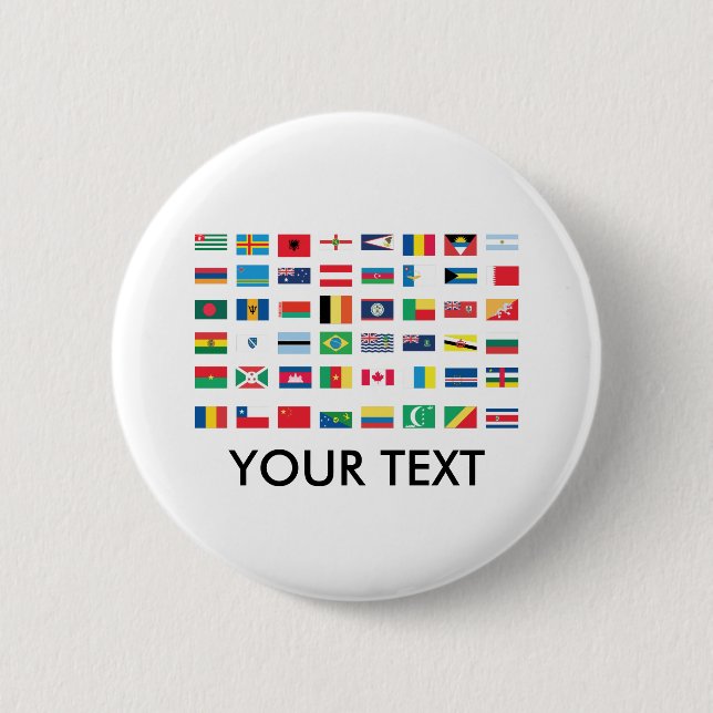 Badge Rond 5 Cm Boutons de drapeau du monde (Devant)