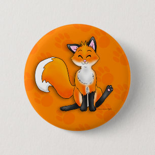 Badge Rond 5 Cm Boutons de Fox