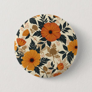 Badge Rond 5 Cm Boutons de géométrie florale en gras