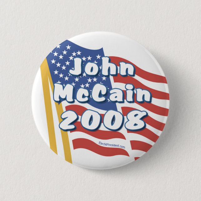 Badge Rond 5 Cm Boutons de John McCain (Devant)