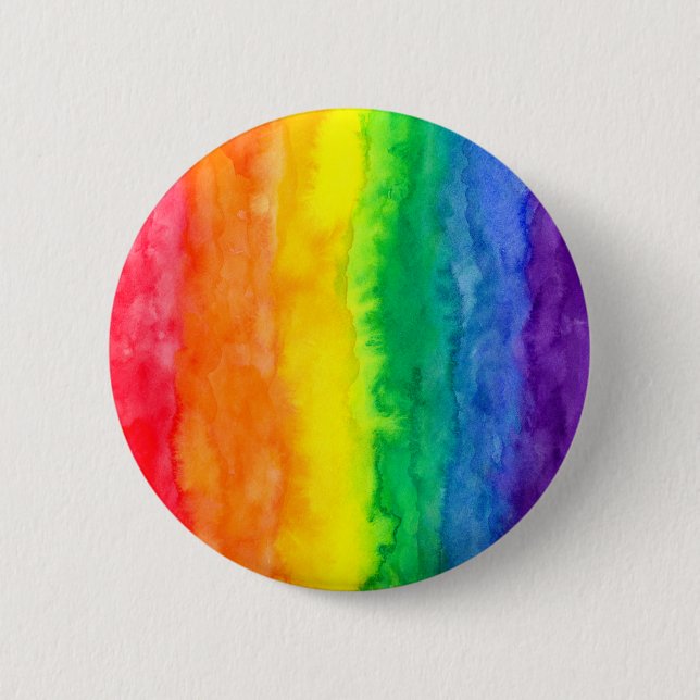 Badge Rond 5 Cm Boutons de lavage d'arc-en-ciel (Devant)