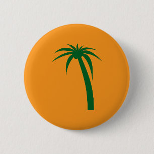 Badge Rond 5 Cm Boutons de palme tropicale - Pattes de silhouette
