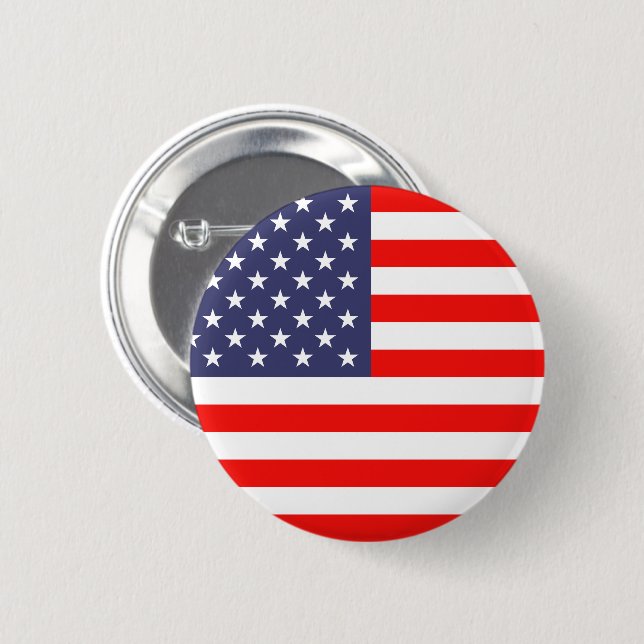 Badge Rond 5 Cm Boutons de pinceau du drapeau américain (Devant & derrière)