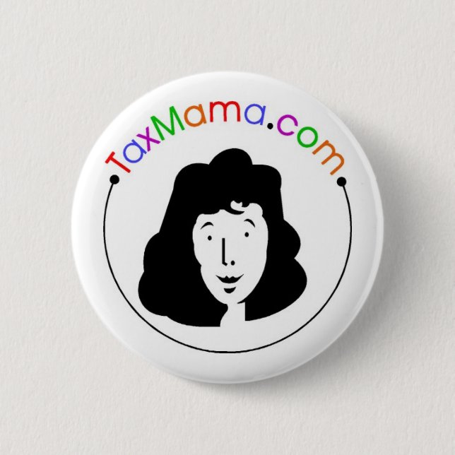Badge Rond 5 Cm Boutons de TaxMama (Devant)