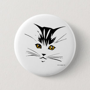 Badge Rond 5 Cm Boutons Design Art Chat