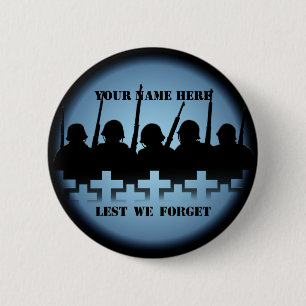 Badge Rond 5 Cm Boutons d'hommage au soldat de peur d'oublier les