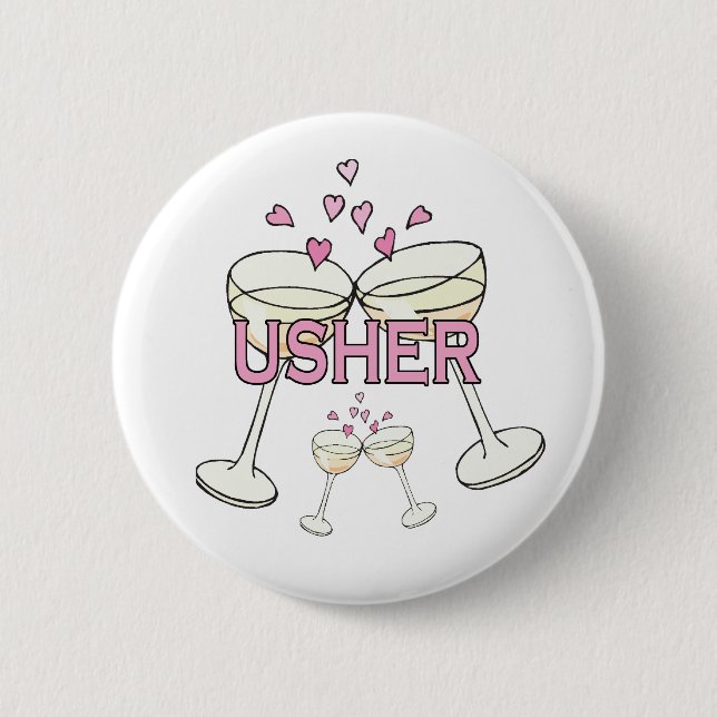Badge Rond 5 Cm Boutons d'ID Mariage supérieur (Devant)