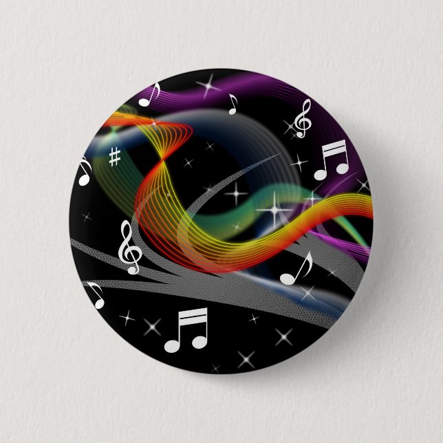 Badge Rond 5 Cm Boutons d'illustration de musique (Devant)