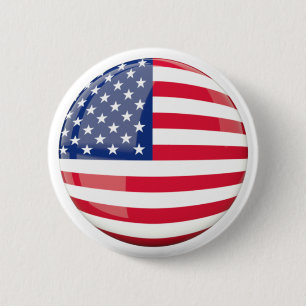 Badge Rond 5 Cm Boutons d'impression d'un drapeau américain