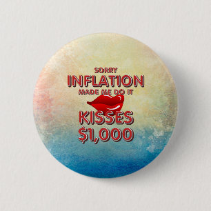 Badge Rond 5 Cm Boutons d'inflation TEE Kiss