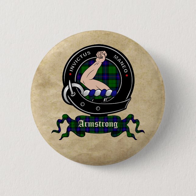 Badge Rond 5 Cm Boutons d'insigne Armstrong Clan (Devant)