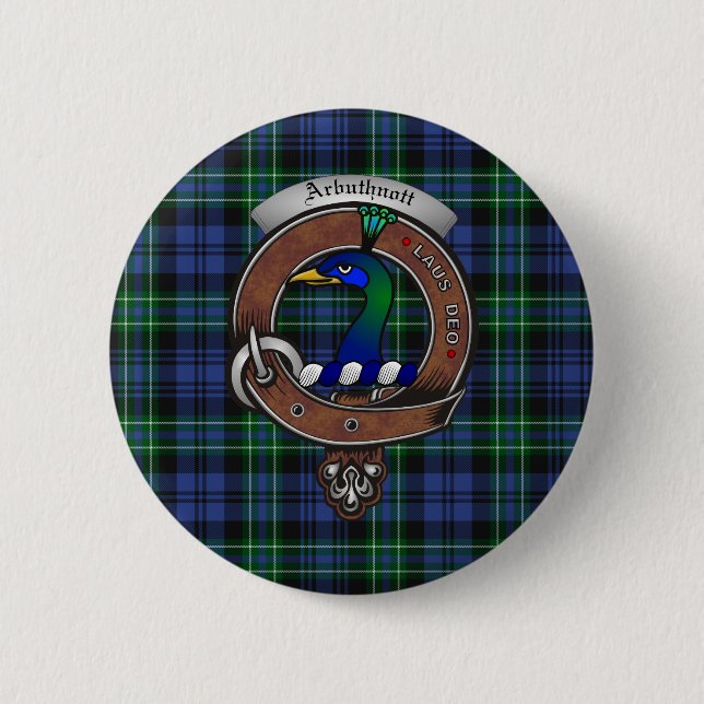 Badge Rond 5 Cm Boutons d'insigne de clan Arbuthnot (Devant)