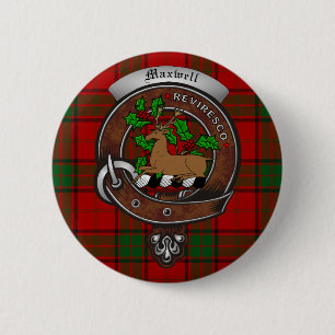 Badge Rond 5 Cm Boutons d'insigne du clan Maxwell