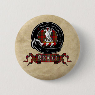 Badge Rond 5 Cm Boutons d'insigne du clan Stewart