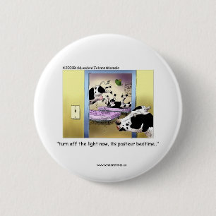 Badge Rond 5 Cm Boutons Drôles : Vaches : Lit Pasteurisé