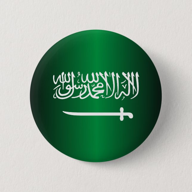 Badge Rond 5 Cm Boutons du drapeau saoudien (Devant)