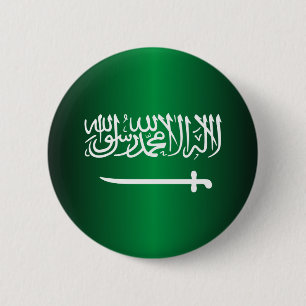 Badge Rond 5 Cm Boutons du drapeau saoudien