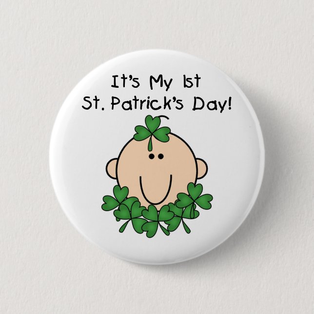 Badge Rond 5 Cm Boutons du jour de St Patrick de bébé (Devant)