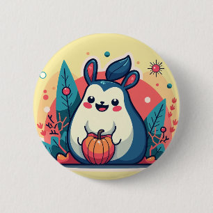 Badge Rond 5 Cm Boutons Élégants pour écureuil de dessin